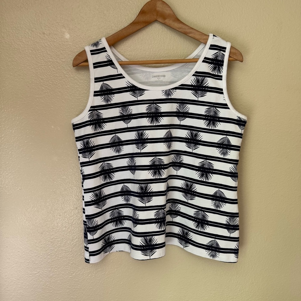 ❇️Lands' End Navy & White Cotton Tank 2 for $22❇️